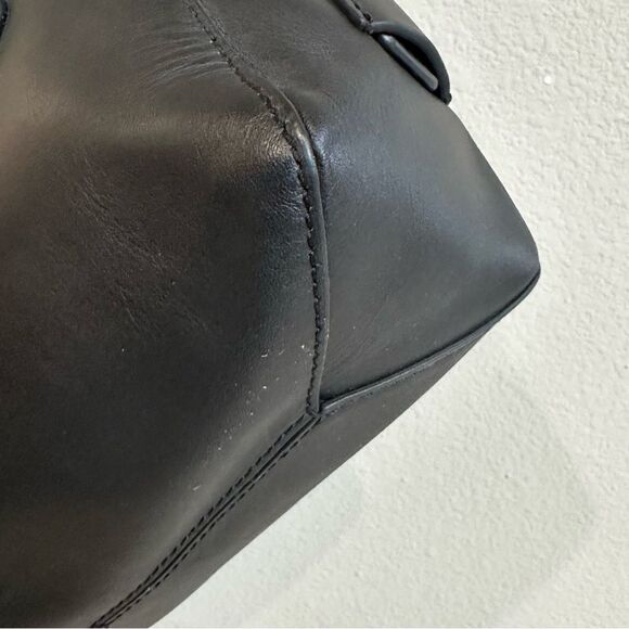 J. Crew Black Leather Harper Mini Satchel Crossbody - Picture 2 of 9